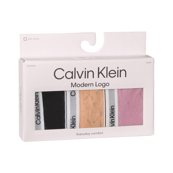 3PACK braguitas brasileñas de mujer Calvin Klein multicolor (QD5068E-GP9)