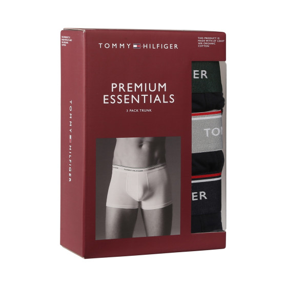 3PACK Boxers para hombre Tommy Hilfiger azul oscuro (UM0UM01642 0XW)