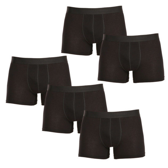 5PACK Boxers para hombre Nedeto sobredimensionado negro (5NBX001)