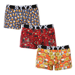 3PACK Boxers para hombre Styx art sports goma multicolor (3G13714)