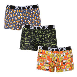 3PACK Boxers para hombre Styx art sports goma multicolor (3G13724)