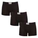 3PACK Boxers para hombre Styx largo clásico elástico negro (F9606060)