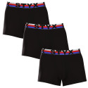 3PACK Boxers para hombre Styx goma deportiva negro tricolor (3G1960)