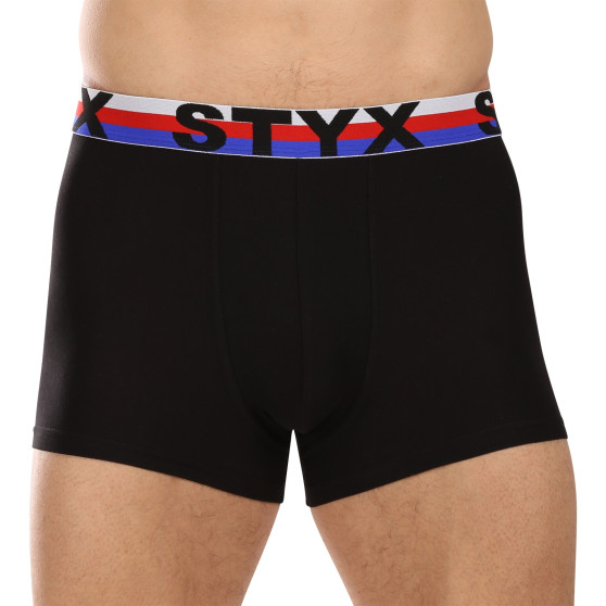 3PACK Boxers para hombre Styx goma deportiva negro tricolor (3G1960)