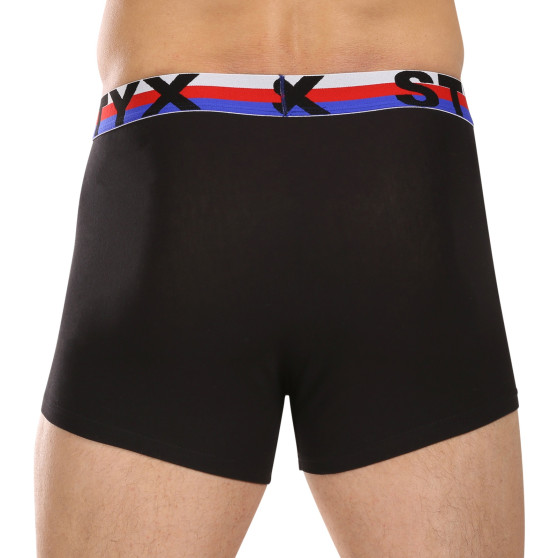 3PACK Boxers para hombre Styx goma deportiva negro tricolor (3G1960)