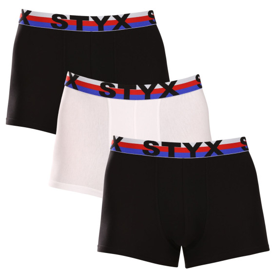 3PACK Boxers para hombre Styx goma deportiva tricolor multicolor (3G19001)