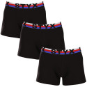 3PACK Boxers hombre Styx largo sport elástico negro tricolor (3U1960)