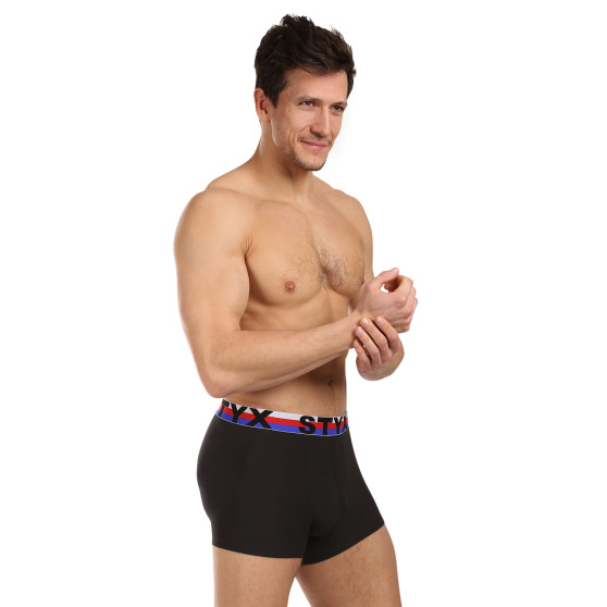 Boxers para hombre Styx goma deportiva negro tricolor (G1960)