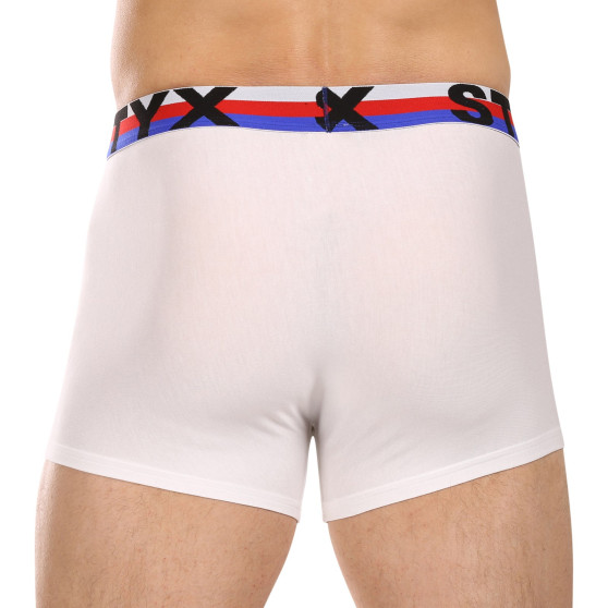 Boxers para hombre Styx goma deportiva blanco tricolor (G2061)