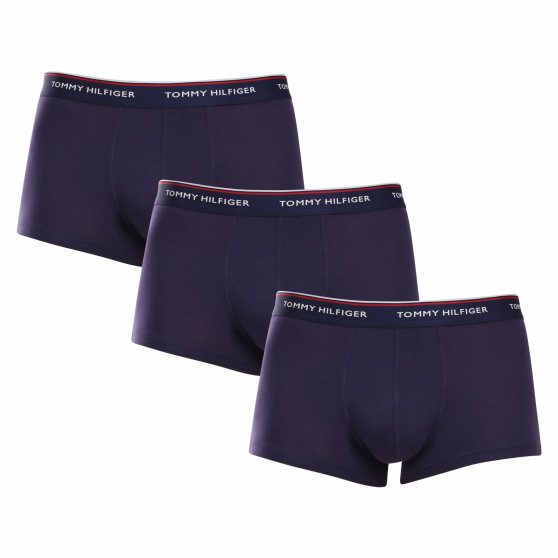 3PACK Boxers para hombre Tommy Hilfiger azul oscuro (1U87903841 409)