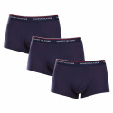 3PACK Boxers para hombre Tommy Hilfiger azul oscuro (1U87903841 409)