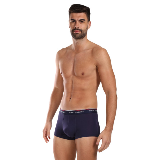 3PACK Boxers para hombre Tommy Hilfiger azul oscuro (1U87903841 409)