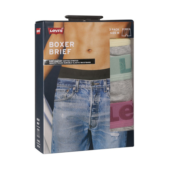 3PACK Boxers para hombre Levis multicolor (905045001 025)