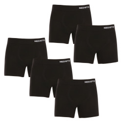 5PACK Boxers para hombre Nedeto bamboo sin costuras negro (5NDTB001S)