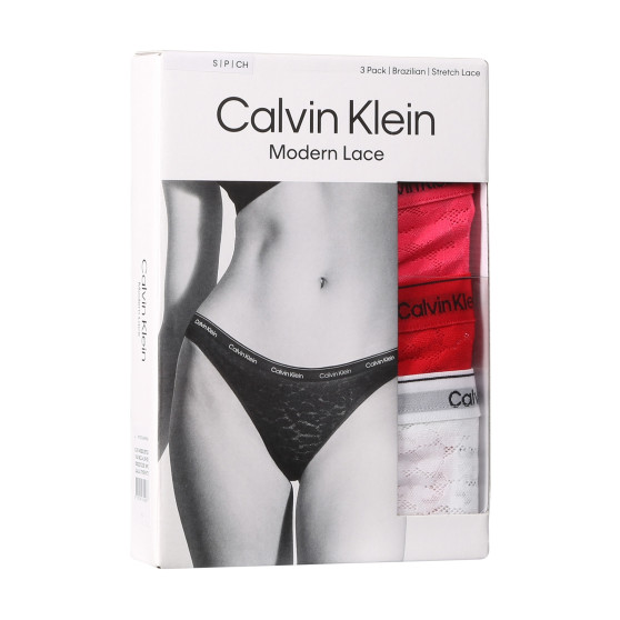 3PACK braguitas brasileñas de mujer Calvin Klein multicolor (QD5225E-NPC)