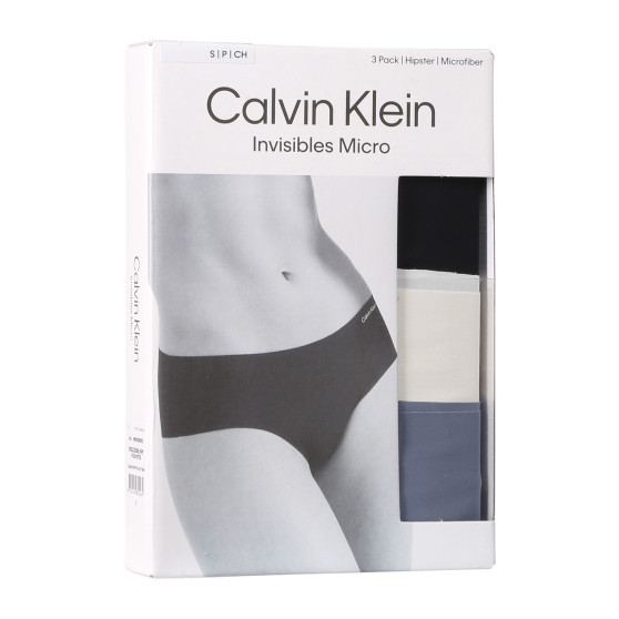 3PACK braguitas de mujer Calvin Klein sin costuras multicolor (QD3559E-NP0)