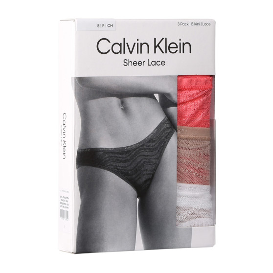 3PACK bragas de mujer Calvin Klein multicolor (QD5203E-NOX)