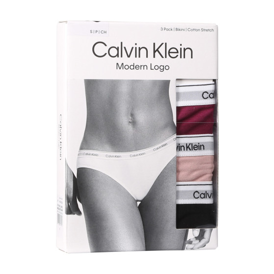 3PACK bragas de mujer Calvin Klein multicolor (QD5207E-NP6)