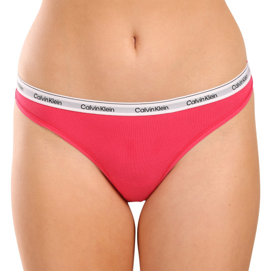 3PACK tanga de mujer Calvin Klein multicolor (QD5209E-NP4)