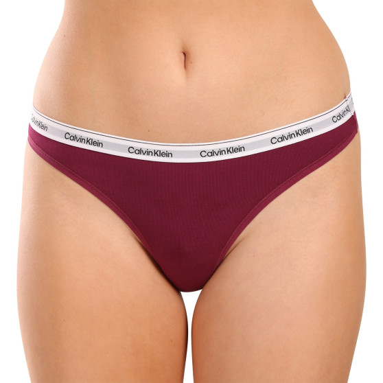 3PACK tanga de mujer Calvin Klein multicolor (QD5209E-NP6)