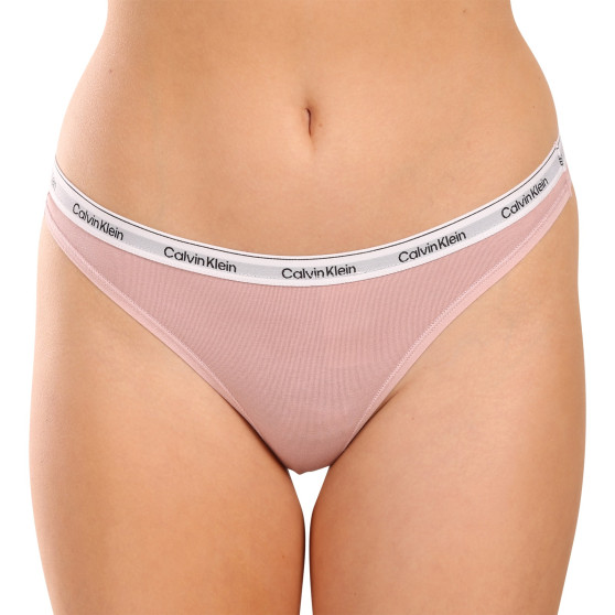 3PACK tanga de mujer Calvin Klein multicolor (QD5209E-NP6)