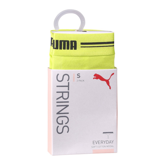 2PACK tanga para mujer Puma amarillo (603034001 021)