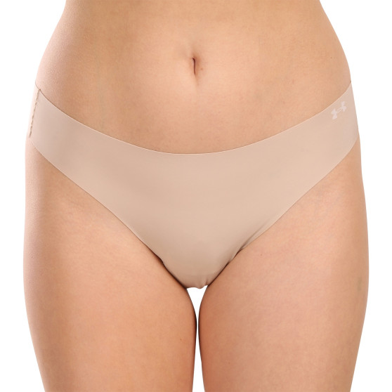 3PACK tanga de mujer Under Armour beige (1383893 500)