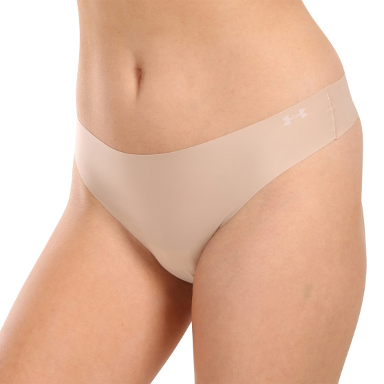 3PACK tanga de mujer Under Armour beige (1383893 500)