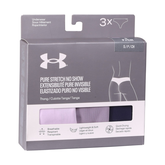 3PACK tanga de mujer Under Armour multicolor (1383893 543)