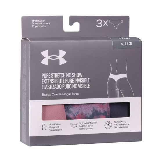 3PACK tanga de mujer Under Armour multicolor (1383894 014)