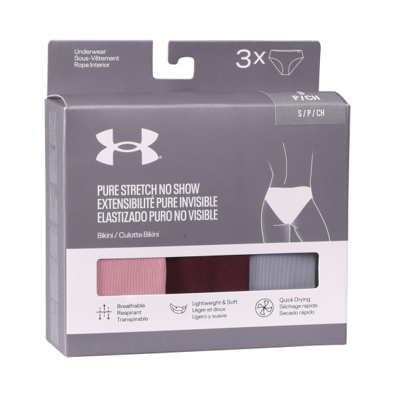 3PACK bragas de mujer Under Armour multicolor (1383897 697)