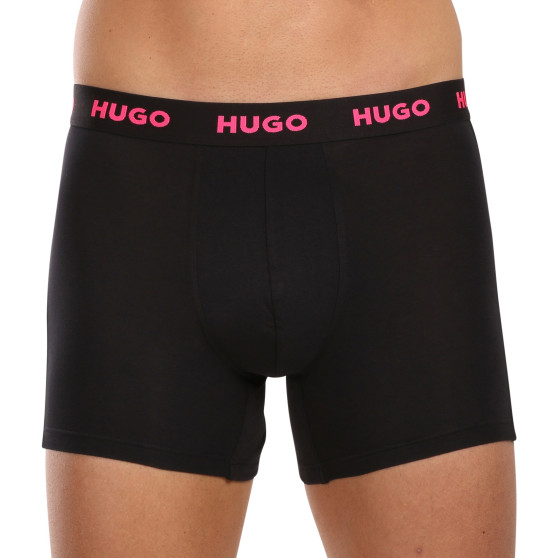 3PACK Boxers para hombre HUGO negro (50503079 971)