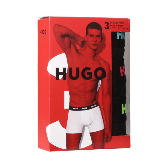 3PACK Boxers para hombre HUGO negro (50503079 971)