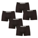 5PACK Boxers para hombre Nedeto negro (5NDTB001-brand)