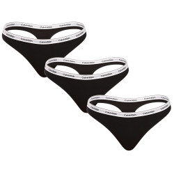 3PACK tanga de mujer Calvin Klein negro (QD5209E-UB1)