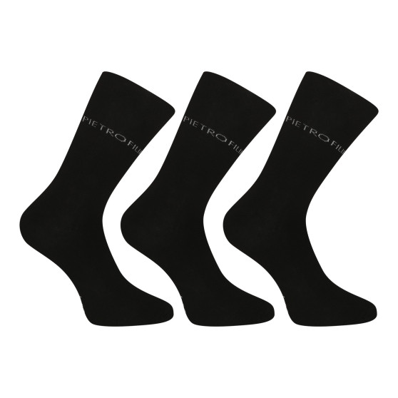 3PACK calcetines Pietro Filipi high bamboo negro (3PBV001)