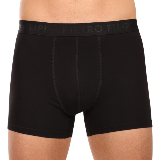 3PACK Boxers para hombre Pietro Filipi negro (3BCL001)