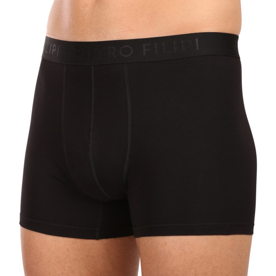 3PACK Boxers para hombre Pietro Filipi negro (3BCL001)