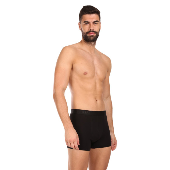 3PACK Boxers para hombre Pietro Filipi negro (3BCL001)