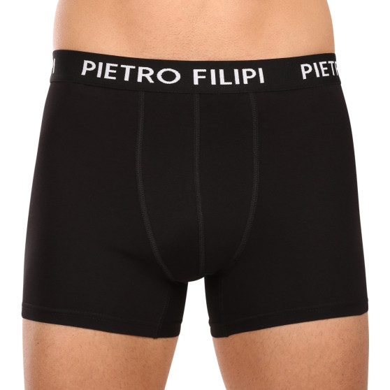 3PACK Boxers para hombre Pietro Filipi negro (3BCL002)