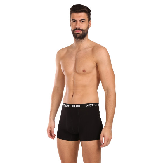 3PACK Boxers para hombre Pietro Filipi negro (3BCL002)