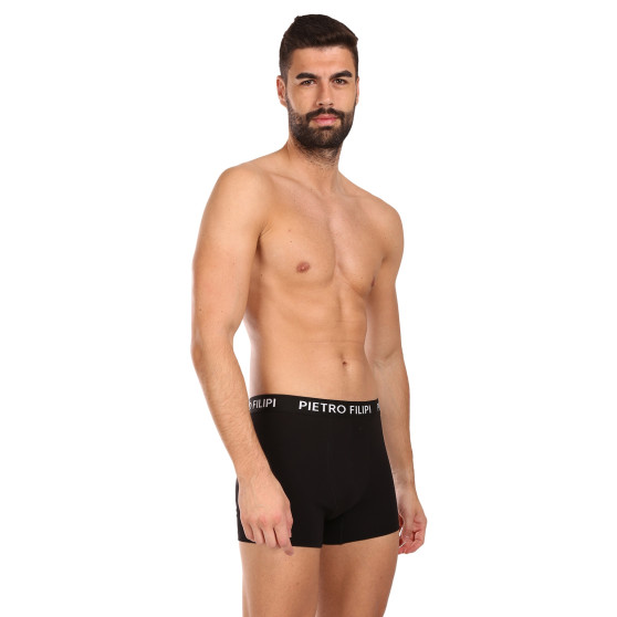 3PACK Boxers para hombre Pietro Filipi negro (3BCL002)