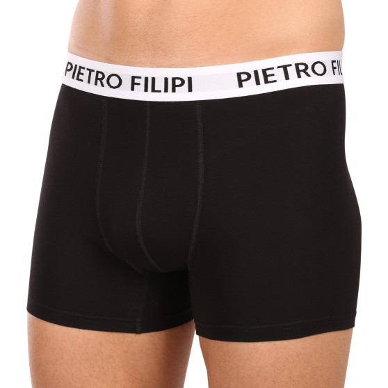 3PACK Boxers para hombre Pietro Filipi negro (3BCL003)