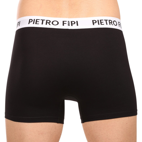 3PACK Boxers para hombre Pietro Filipi negro (3BCL003)