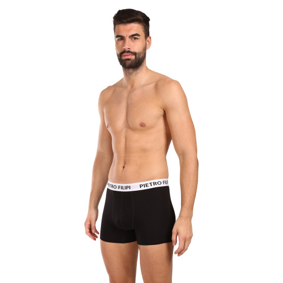 3PACK Boxers para hombre Pietro Filipi negro (3BCL003)