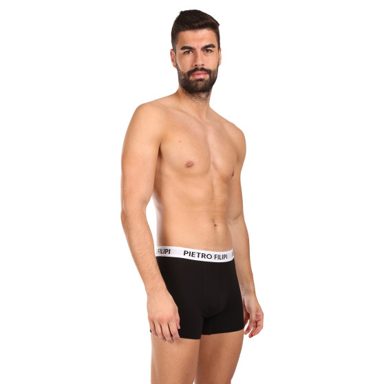 3PACK Boxers para hombre Pietro Filipi negro (3BCL003)