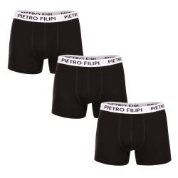 3PACK Boxers para hombre Pietro Filipi negro (3BCL003)