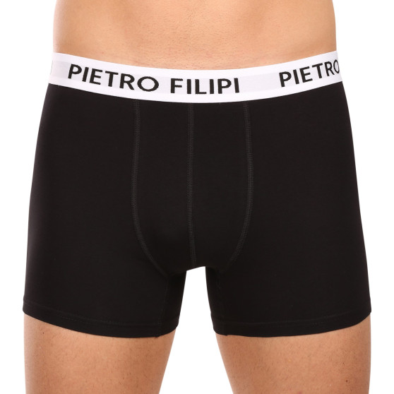 3PACK Boxers para hombre Pietro Filipi negro (3BCL003)