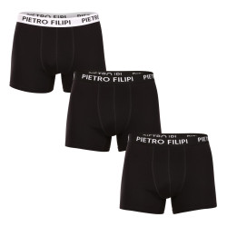 3PACK Boxers para hombre Pietro Filipi negro (3BCL006)