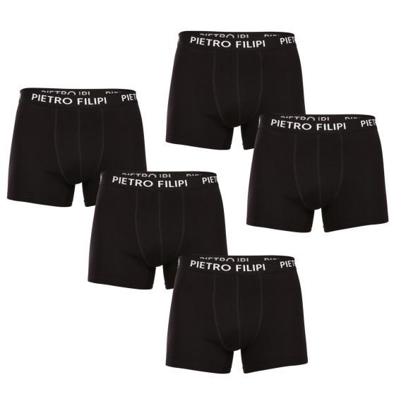 5PACK Boxers para hombre Pietro Filipi negro (5BCL002)